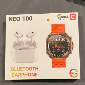 NEO 100 Orange Smartwatch + AirPods